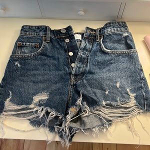 Dark wash zara shorts